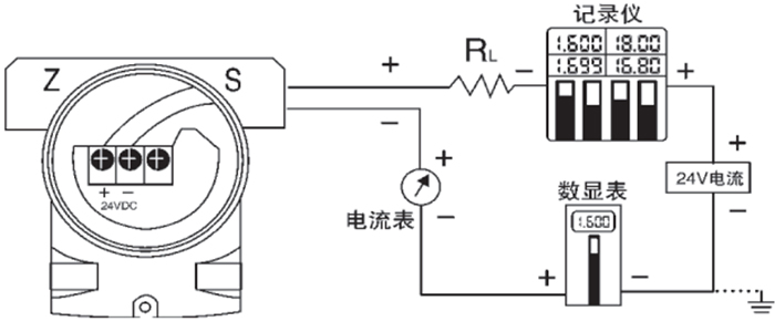 擴(kuò)散硅差壓變送器接線圖